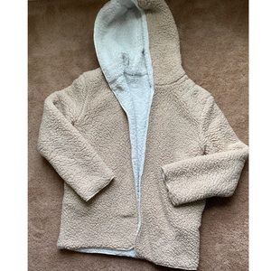 Oversized Sherpa Cardigan with Hood
